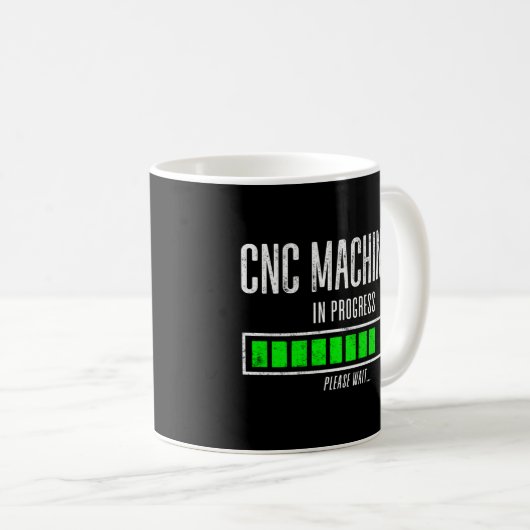 Mug Machiniste CNC En Cours Veuillez Patienter... (Devant droit)