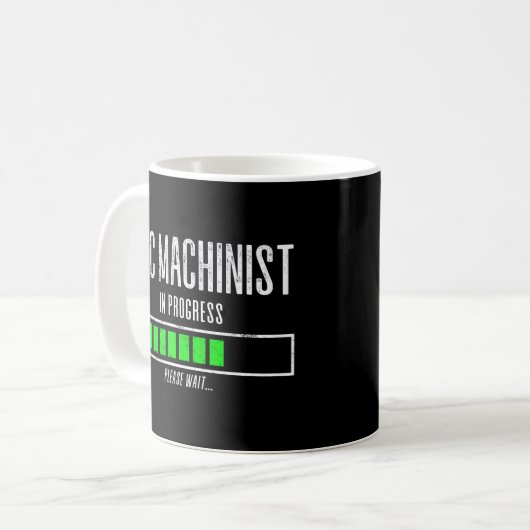 Mug Machiniste CNC En Cours Veuillez Patienter... (Devant gauche)