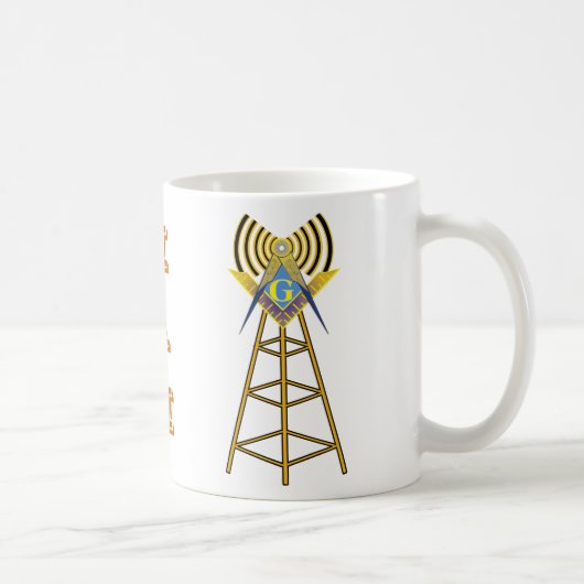 Mug Maçon de radio-amateur (Droite)