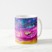 Mug Macro de nuages colorés, plaque d'encre. (Devant droit)