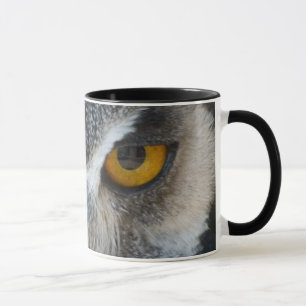 Mug Macro hibou noir et blanc