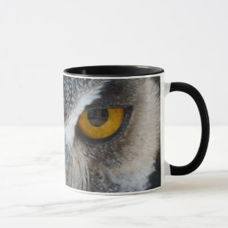 Mug Macro hibou noir et blanc
