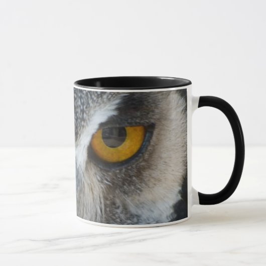 Mug Macro hibou noir et blanc (Droite)