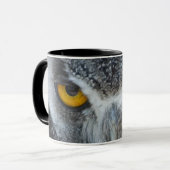 Mug Macro hibou noir et blanc (Devant gauche)