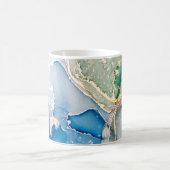 Mug Macro Nuages. Ciel et couleurs blanches Taches. Tr (Centre)