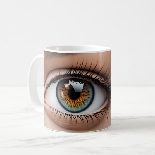Mug Macro oeil femelle (Devant gauche)