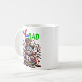 Mug Mad and Bad, grumpy funny Snowman, fantasy art (Devant gauche)