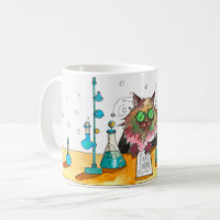 Mad Scientist Chat Mug, Cadeau Pour Les Scientifiq