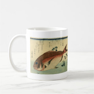 Mug Madai ou Red Tai - Hiroshige's Japanese Fish Print