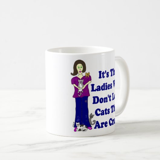 Mug Madame de chat (non fou) (Devant droit)