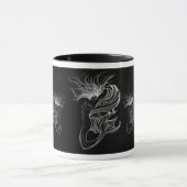Mug Madame de Sirène-Papillon sur le noir (Centre)