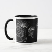 Mug Madame de Sirène-Papillon sur le noir (Gauche)