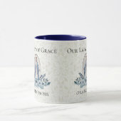 Mug Madame florale bleue de | de dentelle de Vierge (Centre)