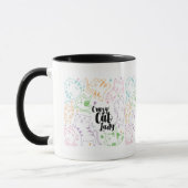 Mug Madame folle Colorful Cartoon Pattern Gift de chat (Gauche)