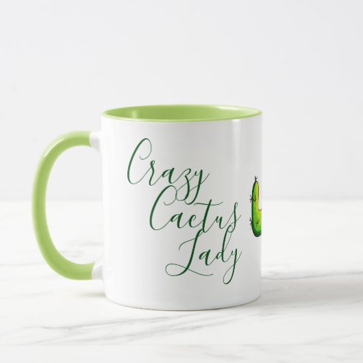 Mug Madame folle Cute Cacti de cactus (Gauche)