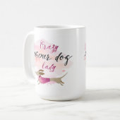 Mug Madame folle de chien de saucisse (Devant gauche)