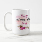 Mug Madame folle de chien de saucisse (Gauche)