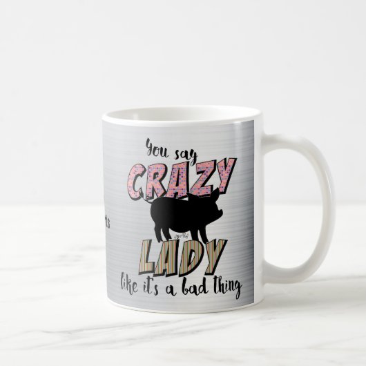 Mug Madame folle de porc (Droite)