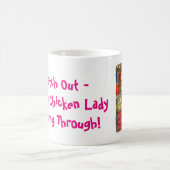 Mug Madame folle de poulet - apparaissant ! (Centre)