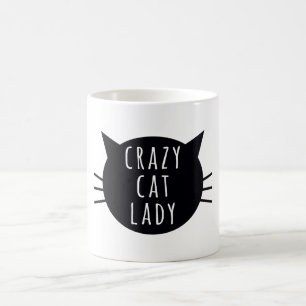 Mug Madame folle Funny Humor Typography de chat
