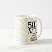 Mug Madame Right Fun Golden 50th Anniversary (Devant droit)