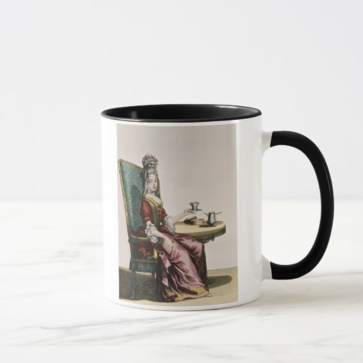 Mug Madame Taking Coffee, plat de mode, c.1695 (Droite)