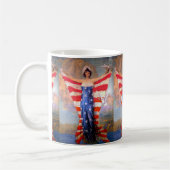 Mug Madame vintage de drapeau américain patriotique de (Gauche)