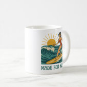 Mug Made For Waves Retro Surfing Pin-Up | Surf Girl (Devant droit)