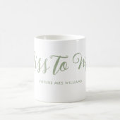 Mug Mademoiselle à Madame Moderne Boho Écriture Enterr (Centre)