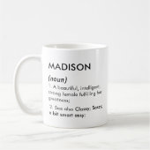Mug Madison name, Editable name, Custom name (Gauche)