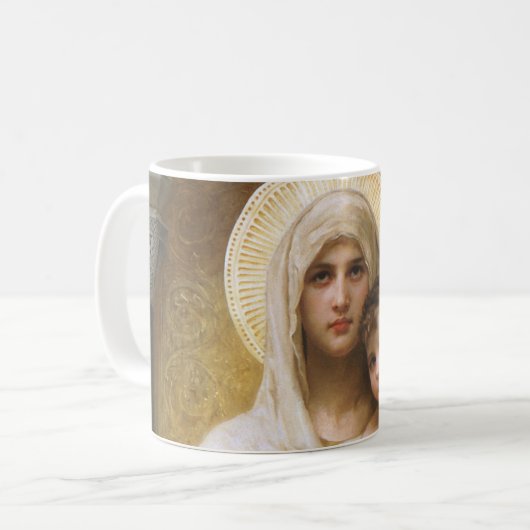 Mug Madone aux roses de Bouguereau (Devant gauche)