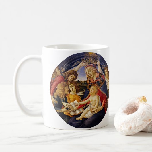 Mug Madone du Magnificat de Sandro Botticelli (Avec donut)