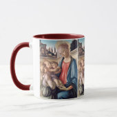 Mug Madonna & Enfant Deux Anges Botticelli Art (Gauche)