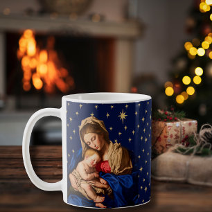 Mug Madonna & Enfant Noël Cadeaux Prêtres Pasteurs