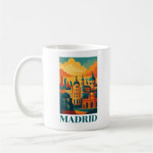 Mug Madrid Espagne Coloré Voyage Rétro (Gauche)