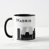 Mug Madrid, Espagne horizon noir et blanc de | de (Gauche)