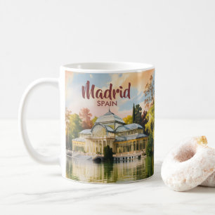 Mug Madrid Espagne Palais de Cristal Aquarelle Voyage