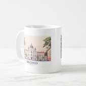 Mug Madrid Espagne Palais Royal Pastel Voyage Design (Devant gauche)