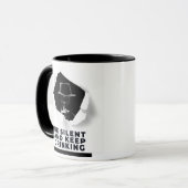 Mug Mafia audacieuse noire et blanche à l'intérieur du (Devant gauche)
