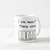 Mug Mag. nom de table périodique Cora (Devant droit)