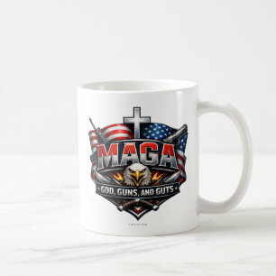 Mug MAGA : Dieu, armes à feu et tripes.