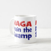 Mug MAGA Drainer le marais rouge bleu (Devant gauche)