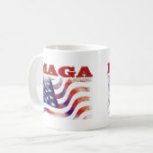 Mug MAGA étoiles et rayures demi-texte (Devant gauche)