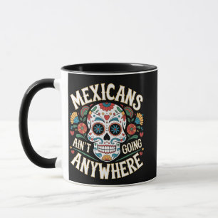 Mug MAGA Mexicains ne vont nulle part dans le crâne de