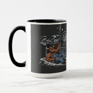 Mug Magasin de cycles personnalisés Bull Mécanicien Ar