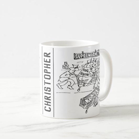 Mug Magasin de détectives dans un supermarché (Devant droit)
