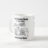 Mug Magasin de proximité dessiné (Devant gauche)