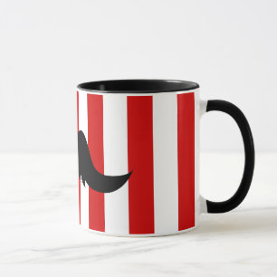 Mug Magasin noir Polonais de la moustache w/Barber de