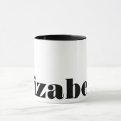 Mug Magazine noir et blanc Serif Police Chic Elegant (Centre)