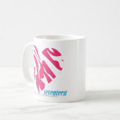Mug Magenta 2 de zèbre (Devant gauche)